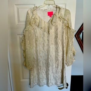 Lily Pulitzer white and gold spring dress! New without tags!